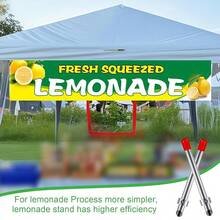 FUCHENGJSLasnten 2 Pack Straw Puncher Plastic Lids Lemonade Cups, Stainless Steel Straw Hole Puncher Punching Tools Cafe Drinks Container Squeezed Lemonade Stand Supplies(8.Inch,Black) - 紅色 - 查看 10