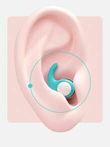 [1 Pair Reusable Sound-Blocking Earplugs] 1 Pair Silicone Earplugs, Comfortable & Durable, Premium Sound-Blocking Earbuds, Reusable For Swimming, Diving, Sleeping & Surfing, Unfragranced, Ear Care Product