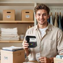 Portable Thermal Label Printer, Wireless Label Maker, Compatible With IOS & Android, For Small Business, Office, Home, Clothing, Supermarkets, Jewelry, And Food Industries, Includes 1 Roll Of 40*20mm Labels