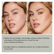 1 件带刷子的轮廓化妆棒，3D 阴影鼻雕哑光遮瑕膏高光高光修容霜，适用于面部化妆 - 彩色 - 查看 11