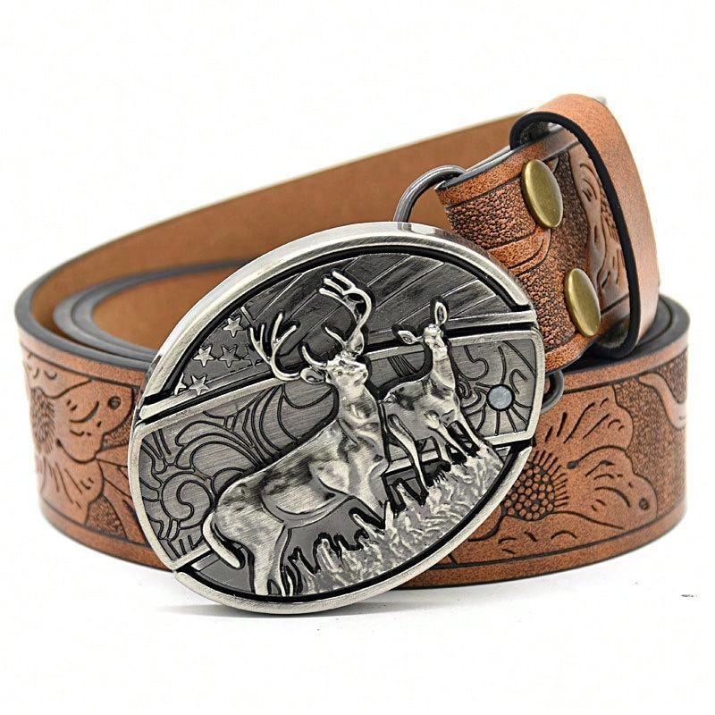 Men's Leather Belt Outdoor Multifunctional Belt With Knife Suitable For Men's Gift - Shuanglu - View 1