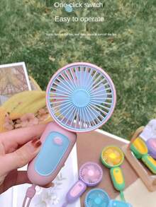 1 件男女通用情侣撞色项链风扇，便携式迷你 5 叶 USB 可充电冷却风扇，适合夏季户外旅行、海滩、运动、办公室、学校、泳池派对、日常生活 - 彩色 - 查看 5