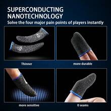 New Breathable Anti-Sweat Gaming Finger Sleeves, Smooth Sliding, Lightweight & Comfortable, Enhance Gameplay Experience