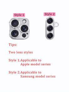 1pc Customizable 6-Photo Personalized Fashion Electroplated Tempered Glass Phone Case - Multicolor - View 6