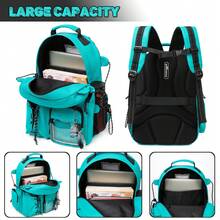 3 件套背包套装 酷炫校园运动背包 适合青少年男孩背包 带午餐袋 铅笔盒 非常适合旅行
