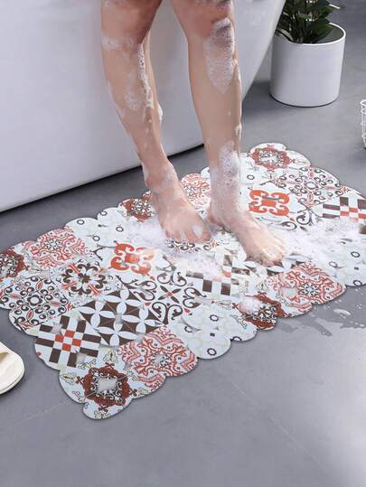 Super life 1 Piece Non-Slip Bathroom Floor Mat, Non-Slip Shower Mat, Cute Simple Bathtub Mat With Bottom Suction Cup, Quick Drying, Easy To Clean, Suitable For Bathroom, Shower, Spa