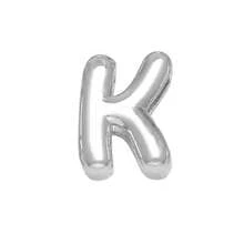 26个字母光滑手链，适合女性，DIY名字手链，镀金首饰 - 銀色 - 查看 13