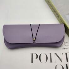 Solid Color Premium Eyeglasses Storage Case, Made Of PVC Material, Fashionable And Exquisite Design, Novel Style, Displays Generous And Elegant Appearance, Suitable For Most Eyeglasses, Daily Eyeglasses And Small Item Storage, Fashionable Eyeglasses Case, High-End Eyeglasses Case, New Eyeglasses Case, Eyeglasses Accessories