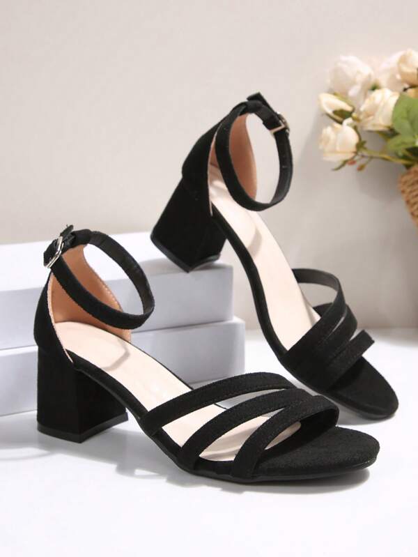 Women's 2025 Summer New French Style One-Strap Platform Sandals, Open Toe Chunky Heel, Versatile Outdoor Wear