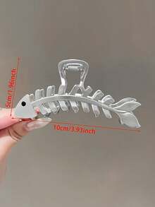 1 chiếc kẹp tóc hình xương cá bằng kim loại thanh lịch, kẹp tóc kiểu càng cua dùng hàng ngày, phụ kiện tóc cao cấp đa năng, món quà tuyệt vời cho Ngày của Mẹ, tựu trường, Lễ Tạ ơn, Năm mới, Ngày Valentine, Lễ hội, đồ dùng học tập, phụ kiện tóc sinh viên, kẹp tóc thời trang mùa thu đông cho trang phục đi nghỉ mát, kẹp tóc mùa hè đi biển, du lịch, sinh nhật. - Bạc - Xem 9