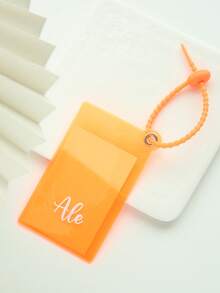 1pc Personalized Name Colorful Luggage Tag For Suitcases Customized Monogram Name PVC Luggage Tags With Name Card Custom Unique Tag Travel Bag Backpack Tags Gift TagsTravel Accessories Handmade Chic Travel Gift Birthday Bridesmaid Gifts For Friends - Multicolor - View 14