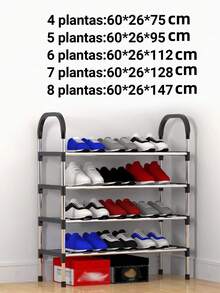 Storage Rack, Heavy Duty Metal Shoe Rack For Shoes, Narrow Shoe Rack, Shoe Organizer, Simple Shoe Rack, Shoe Box, Clothes Organizer, Storage Shoe Rack, Space Saving Standing Shelf, Easy To Assemble, Suitable For Entryway, Hallway, Bedroom, Living Room, Home, Dorm - 銀色 - 查看 9