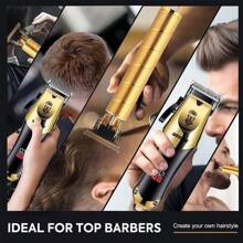 Professional 2-Piece Hair Clipper Set For Men And Women With LED Display For Home And Barber Shop, Washable And Precise Control