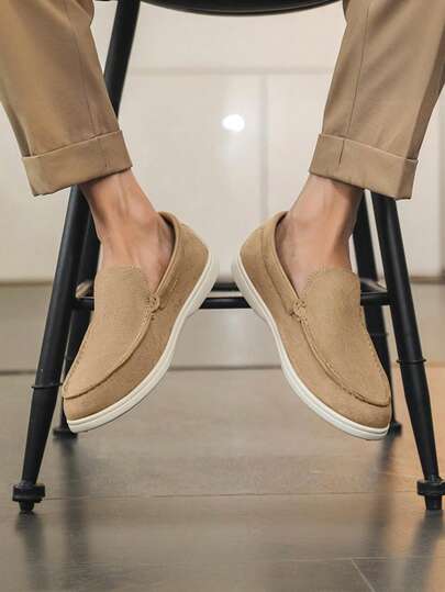 男士透气驾驶乐福鞋休闲一脚蹬莫卡辛鞋，夏季时尚船鞋，复古时尚秋季