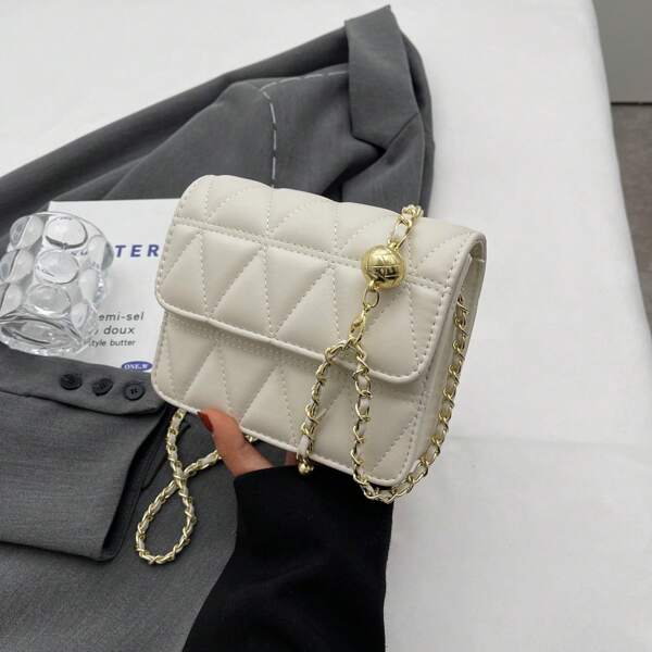 High-Quality Lacquered Leather Mini Rhombus Handbag, Fashionable Shoulder Sling Crossbody Bag For Women, Autumn/Winter