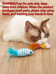 12pcs Random Color Pet Cat Toys, Suitable For Cats To Relieve Stress And Have Fun - Multicolor - View 7