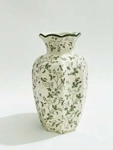 1 Pc Blue & White Porcelain Vase, New Chinese Retro Flower Vase, Living Room, Entrance, Office Floral Decor, Atmosphere Photography Prop Home Decor Room Decor Glass Vase