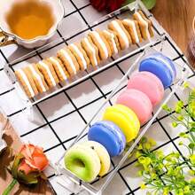 1/2/4pcs U+V Shape Transparent Tray - Acrylic Tray Stand For Cookies, Food Desserts And Fruits, European Style Food Display Stand, Snack Tray For Kitchen Or Restaurant, Perfect For Weddings, Birthdays And Parties, Cookie Display Stand, Cookie Stand