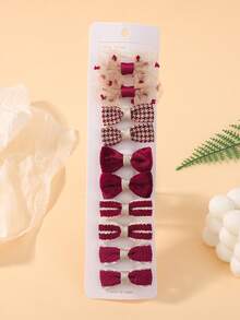 10pcs/Pack Girls Hair Clips, Full Fabric Covered Baby Hair Clips In Variety Styles, Cute & Fun Baby Hair Accessories For Daily Use And Travel - Multicolor - View 12