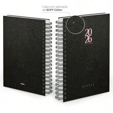 iscool Daily Hardcover Agenda 2025 Spot Glitter Colors - Đen và hồng - Xem 2