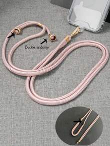 1pc Multifunctional Anti-Lost Neck Lanyard, Phone Strap, Crossbody Phone Holder - Pink - View 5