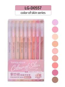 Bút gel Languo 9 màu dung tích lớn, bút marker acrylic không trong suốt, bút vẽ doodle phong cách Ins đơn giản dễ thương màu Morandi & Candy, bút lập kế hoạch cho học sinh vẽ nghệ thuật, vẽ truyện tranh, ghi chép - Nhiều màu - Xem 16