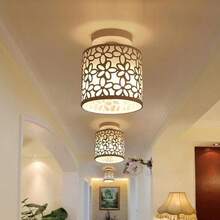 Nordic Crystal Ceiling Lamp, Minimalist Style, Suitable For Hallway, Entrance, Corridor, Balcony, Living Room, Home Decorative Lighting, Light Bulb Not Included - White - View 7