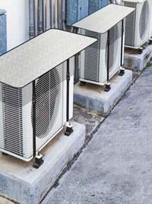 1 pièce Couvre-unité extérieure de climatiseur en aluminium double couche, isolation thermique, ignifuge, résistant à l'eau, écran solaire, économe en énergie, housse de protection