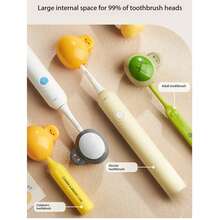 1/2件电动牙刷头保护套，便携式牙刷头收纳盒，卡通牙刷头套，适合旅行和居家使用，防尘透气 - 彩色 - 查看 2