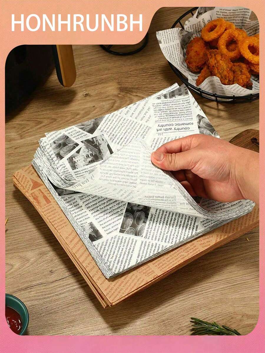 100/50 tờ Giấy nến, Giấy nến, Giấy gói bánh sandwich, Vật dụng làm bánh (Vị trí của hoa văn không đối xứng và ngẫu nhiên) Lý tưởng cho các bữa tiệc, ngày lễ Halloween và Giáng sinh, Trang trí Giáng sinh, Trang trí Halloween