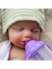 Christmas Decoration 1 Pc 13 Inches Full Body Silicone Reborn Doll Loulou Girl Or Boy Baby With Tongue Handmade Newborn Baby Doll For Children Birthday Gifts