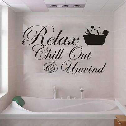 1pc Bathroom English Wall Sticker Suitable For Wall Stickers Bedroom Study Living Room Funny Birthday Graduation Gift Holiday Decoration Sticker Room Decor Home Decor Wall Decor