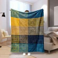 Chăn vải nỉ Bohemian Chic - Mềm mại, ấm áp và đa năng cho mọi mùa - Hoàn hảo cho ghế dài, giường, văn phòng, cắm trại và du lịch - Có thể giặt bằng máy - Nhiều màu - Xem 4