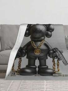 Kawss Kawaii Kaw Animation Theme Flannel Blanket - ,Print Blanket Living Room, Sofa And Travel - Gorgeous Mixed Color Gifts For Friends And Family, Double-Layer Blanket Comfortable Bedroom Decoration