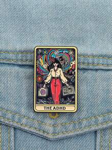 1 Stück ADHS Mentale Gesundheits-Bewusstseins Emaille Pin, künstlerische Brosche Anstecknadel, Rucksack Abzeichen Mode Schmuck Geschenk
