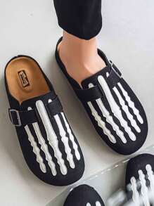 Men's Slippers 2025 New Summer Slip-On Open Toe Slippers, Men's Backless Adjustable Strap Faux Leather Slides, Premium Suede Leather Wood Look Sandals, Classic Casual Outdoor Streetwear Fashion Clogs Men's Beach Sports