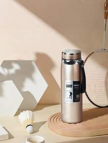 1升/33.81盎司保温水瓶，保温/保冷，适用于水、茶、咖啡，真空不锈钢材质，也可作水杯使用，开学季必备