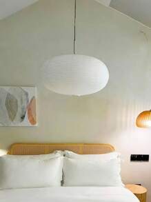 Paralume per lampada a sospensione in carta bianca - Stile lanterna cinese, copriluce per lampadario, lanterna sospesa in carta di riso piegata per decorazione domestica, camera da letto, soggiorno, matrimonio, decorazione per festival (40 cm)