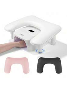 Adjustable U-Shaped Nail Technician Armrest - White PU Leather Nail Hand Rest - Multicolor - View 3