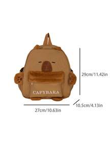 1 件背包尼龙拉链开合，日本新款水豚 Capybara 背包超可爱卡通学生女生外出休闲背包，舒适的肩带容量充足适合日常使用是送给女孩的完美礼物 - 卡皮巴拉雙肩包 - 查看 8