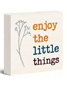 Inspirational Quote Desk Decor - 1pc Foam PVC Square Plaque With Stem & Leaf Design, Colorful Motivational Phrases For Home, Office, Garden - Perfect Gift For Family & Friends - Multicolor - View 9