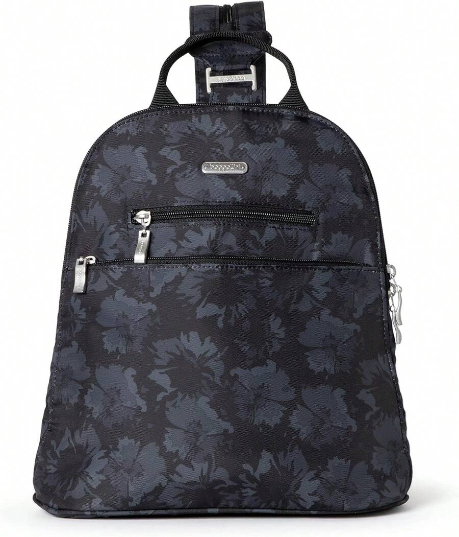 LCTEFLSEAWORTHLLC Baggallini Essential Mini Backpack Purse For Women - Built-In RFID Card Holder - Convertible Sling Bag With Adjustable Shoulder Strap - Midnight Garden - View 1
