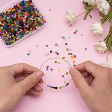 1000PCS Bicone Crystal Beads 4mm Glass Faceted Spacer Beads Bulk For Jewelry Making DIY Bracelets Necklace Earring Crafts (15 Colors) - Purple - View 3