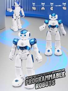 1 szt. Pilot do sterowania gestami Arlo Robot, programowalny inteligentny robot towarzyszący, ramię robota z możliwością swobodnego ruchu, świecące oczy, śpiewanie, taniec, programowanie, ładowalne światła LED, odpowiednie dla chłopców i dziewcząt w wieku 3-12 lat, prezent świąteczny