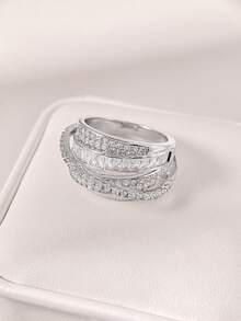 1pc 925 Sterling Silver Ring, Versatile For Daily Outfit, Party Accessory, High-Quality Women's Ring, Exquisite Jewelry Gift - Silver - View 5