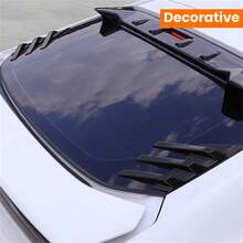 2pcs Car Rear Window Side Spoiler Covers Windshield Visor Vent Covers Decorative Accessories - Carbon Fiber Black - View 9