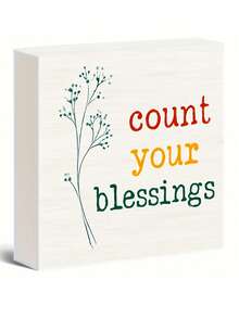 Inspirational Quote Desk Decor - 1pc Foam PVC Square Plaque With Stem & Leaf Design, Colorful Motivational Phrases For Home, Office, Garden - Perfect Gift For Family & Friends - Multicolor - View 10