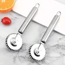 2 Stück Neuankömmling Raviolischneider Edelstahlrad, perfekt zum Schneiden, Versiegeln und Crimpen von frischer Pasta und Gebäckteig