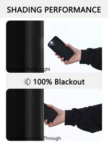 1 件 100% 遮光纯色涂层衬里窗帘，顶部带孔眼，遮阳隔热，适用于卧室、浴室、客厅等。