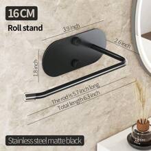 Stainless Steel Paper Towel Holder, Black Drilled Or Self-Adhesive Paper Towel Holder, Roll Paper Towel Holder, Stainless Steel Under Countertop Paper Towel Holder, Suitable For Kitchen, Pantry, Bathroom Kitchen Accessories.